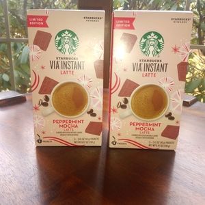 NEW 2 Starbucks VIA Instant Peppermint Moc…